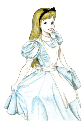 Алиса в стране чудес рисунки для срисовки