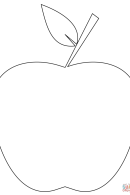 Трафарет яблоко