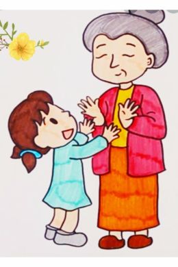 Легкий рисунок для бабушки