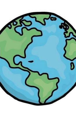 Земля рисунок планета для детей карандашом