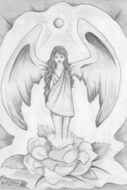 Ангел карандашом рисунок для детей