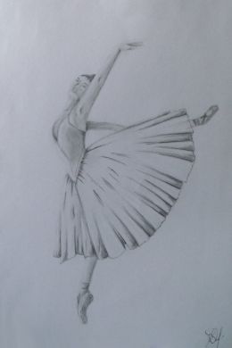 Рисунок балерина карандашом для срисовки