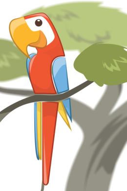 Рисунок попугай для детей