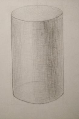 Рисунок карандашом цилиндр с тенью