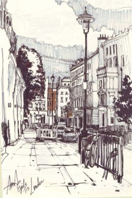 Улицы города рисунок карандашом
