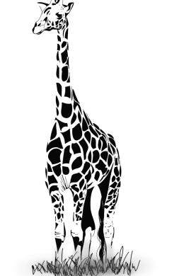 Трафарет жираф