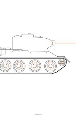 Простой рисунок танка