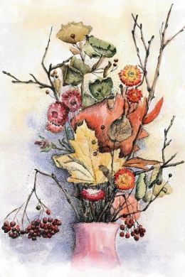 Осенний букет рисунок красками