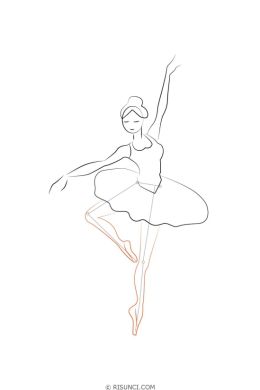 Как нарисовать балетки у балерины