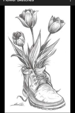 Зарисовка тюльпана