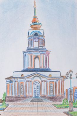 Легкий рисунок храма