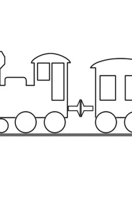 Рисунок паровоз для детей