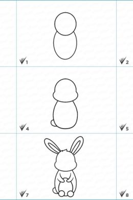 Кролик рисунок поэтапно