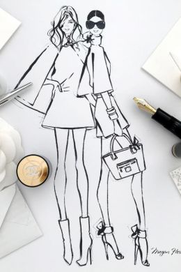 Зарисовки дизайнеров одежды