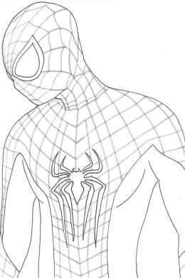 Человек паук карандашом рисунок для детей