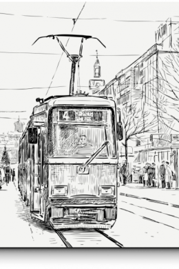 Рисунок карандашом транспорт