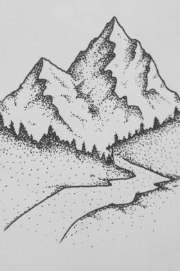 Легкий рисунок гор