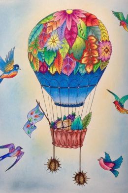 Рисунок воздушный шар для детей с корзиной