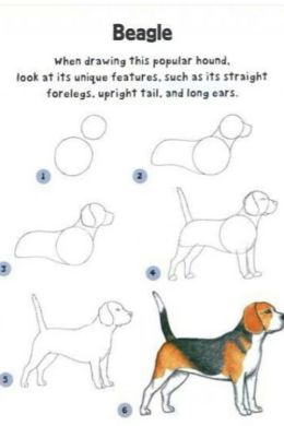 Простой рисунок собаки для ребенка