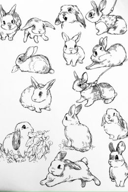 Простой рисунок кролика