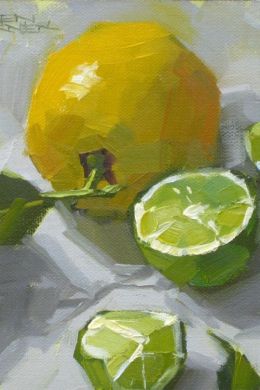 Лимон живопись