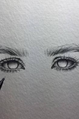 Легкие рисунки глаза