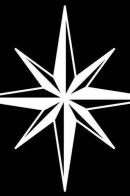 Трафарет восьмиконечной звезды