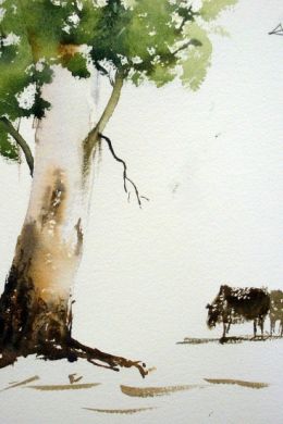 Дерево гуашью