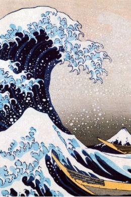 Волны японская живопись