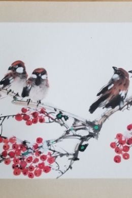Китайская живопись птицы