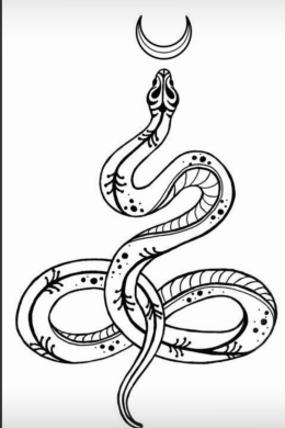 Змея простой рисунок