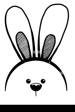 Морда зайца рисунок для детей