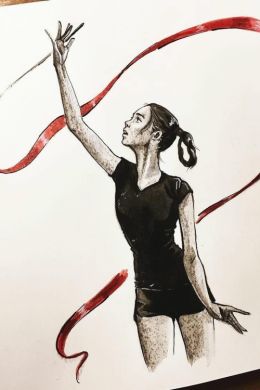 Рисунок карандашом художественная гимнастика