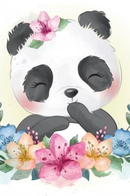Панда рисунок акварелью