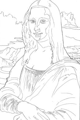 Рисунок мона лиза карандашом