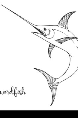 Рыба меч рисунок для детей