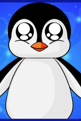 Легкий рисунок пингвина
