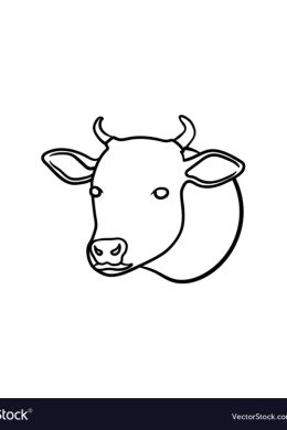 Голова коровы рисунок для детей