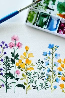Красивые цветы для рисования гуашью