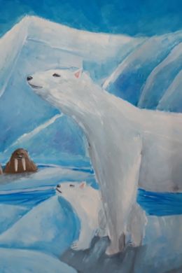 Рисунки детей животные арктики