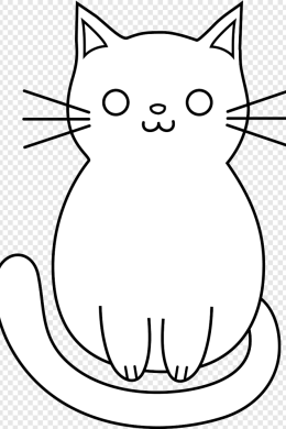 Легкий рисунок кошки для детей