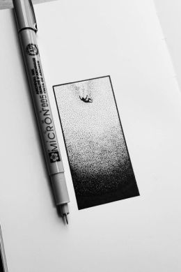 Рисунки гелевой ручкой для скетчбука черной