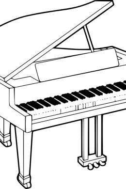 Рисунок фортепиано для детей