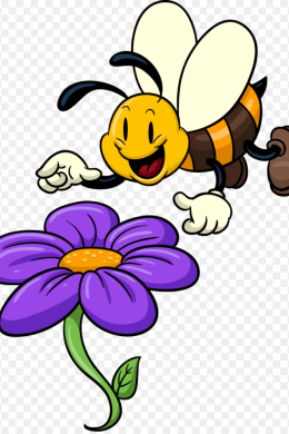 Рисунок пчела для детей на цветке