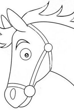 Рисунок для детей голова лошади