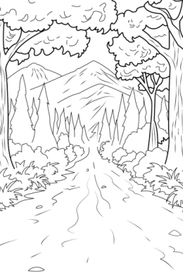 Легкие рисунки леса