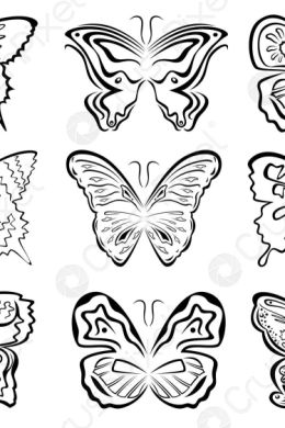 Трафарет бабочки из вафельной бумаги
