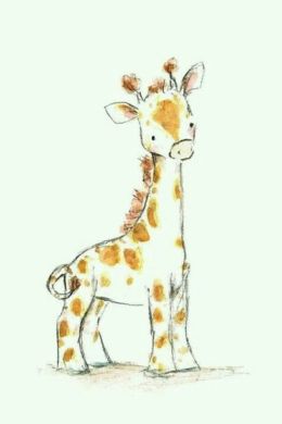 Легкий рисунок жирафа
