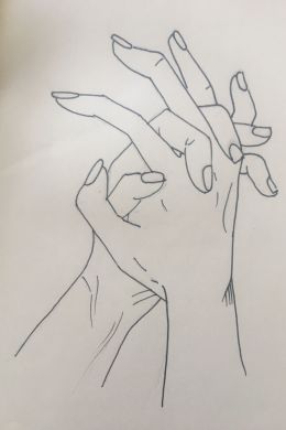 Легкий рисунок руки