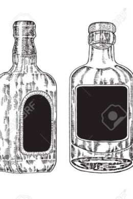 Трафарет бутылка виски
